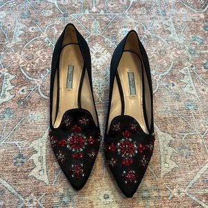 Beaded Prada pointed toe heels